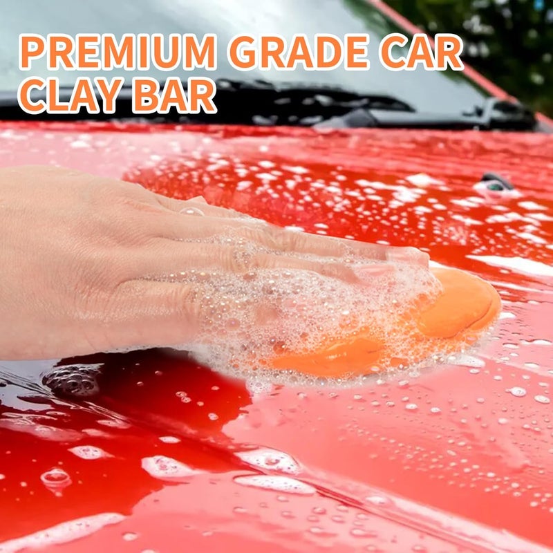 Kunoli Clay Bar, 4 Packs Magic Car Clay Bar, Car Detailing Kit for Cleaning and Adsorption Capacity for Car, Glass, Vehicles (100g/pack) (4, Orange) - Image 2