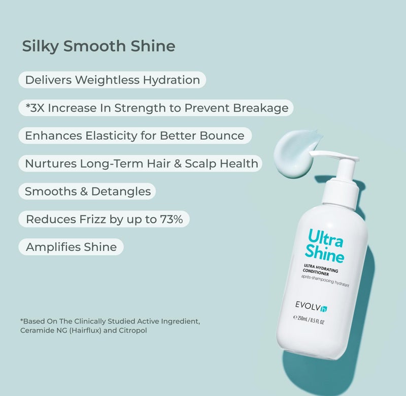 EVOLVh - Natural UltraShine Moisture Conditioner | Vegan, Non-Toxic, Clean Hair Care (33.8 fl oz | 1 L) - Image 3