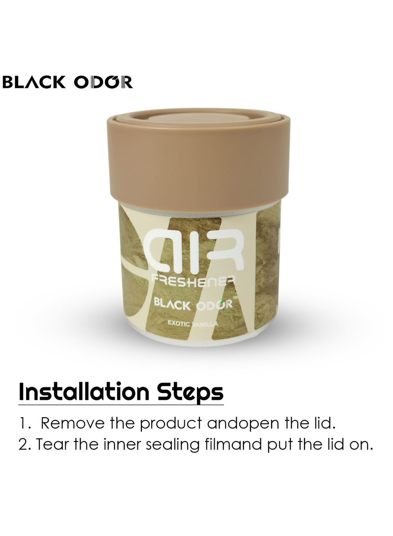 Generic Black Odor Gel air freshner 80g Long Lasting High Quality freshner Home and Car EXOTIC VANILLA BO-22  - Image 4