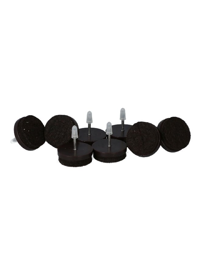 inofix 8-Piece Easy To Install and Durable Felt Pad Glides Black 24 mm 3147-4A - Image 1