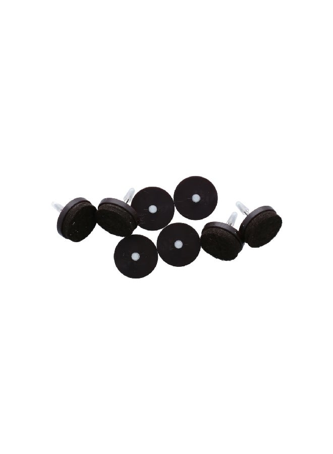 inofix 8-Piece Easy To Install and Durable Felt Pad Glides Black 24 mm 3147-4A - Image 2