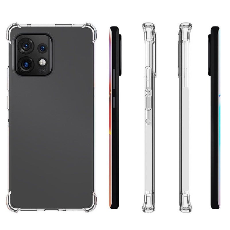 HuHa غطاء حماية لهاتف موتورولا موتو X40 5G، جراب هاتف TPU سميك مقاوم للصدمات وغير قابل للانزلاق، شفاف - Image 2