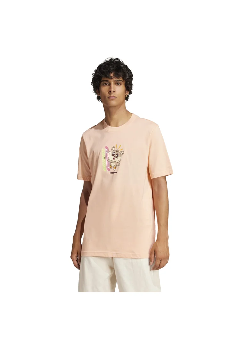 اديداس adidas Q12 TS KAWAII Pink Originals Men T-SHIRTS