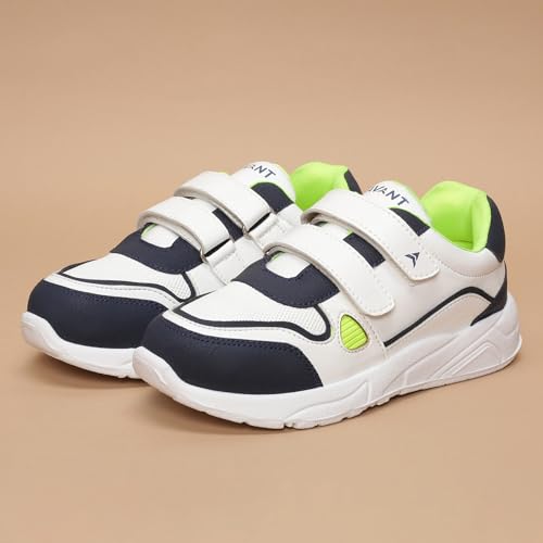 AVANT Kid's TurboTots Sneaker Shoes- Soft Cushioned Insole, Lightweight, Durable, Comfortable, Trendy, Casual Footwear (AVKSH007CL01SIZE4_White/Navy Blue_4) - Image 5