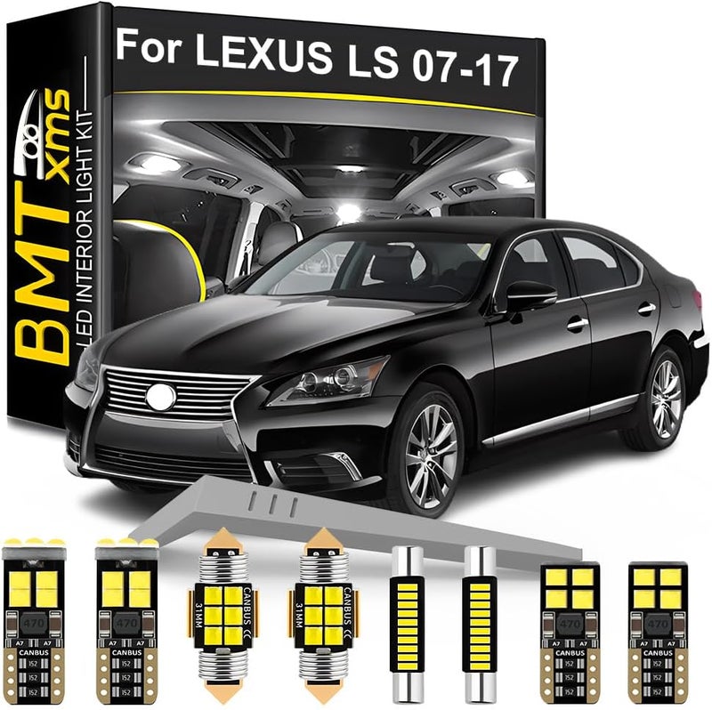 BMT xms مجموعة إضاءة داخلية LED من BMT xms لسيارة لكزس LS460 و LS600h (2007-2017) - أبيض ساطع 6000K - Image 1