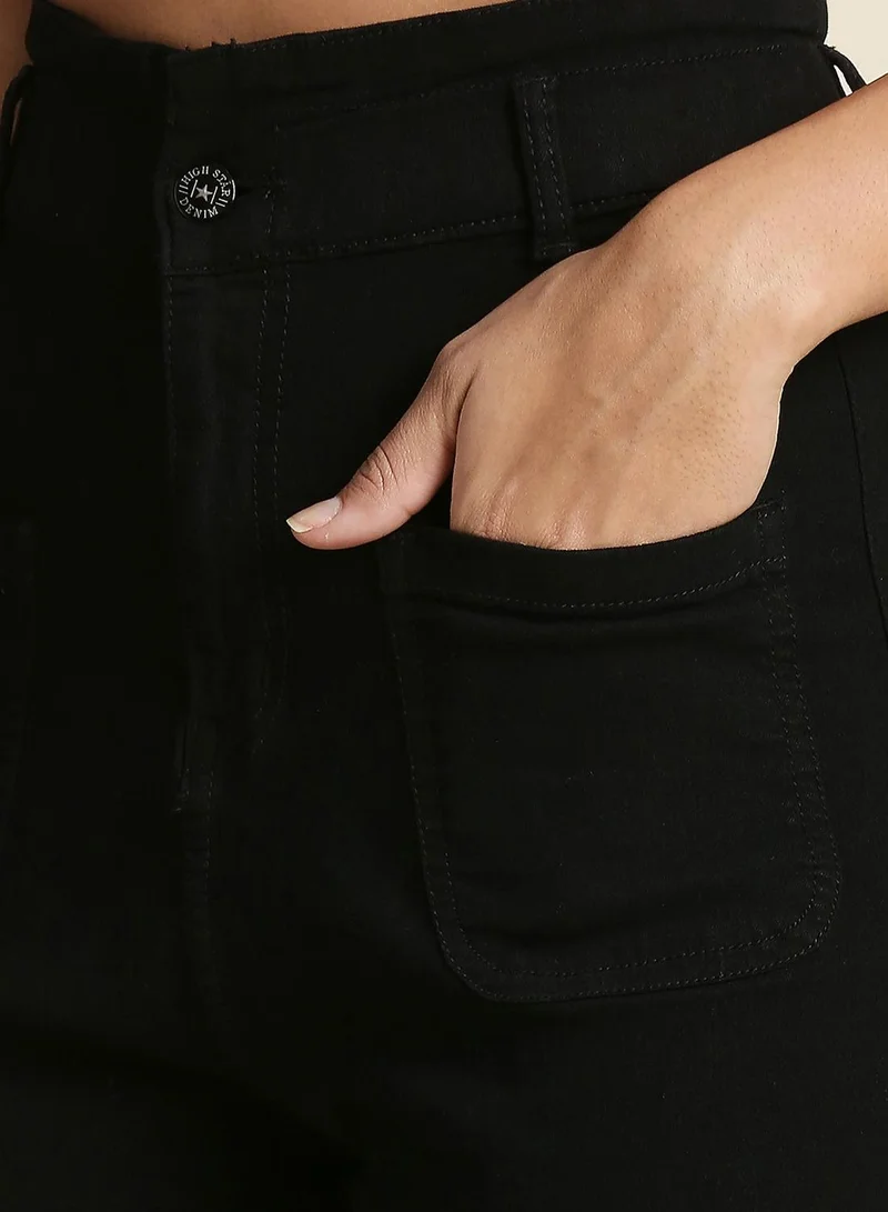 HIGH STAR Women Black High-Rise Stretchable Jeans