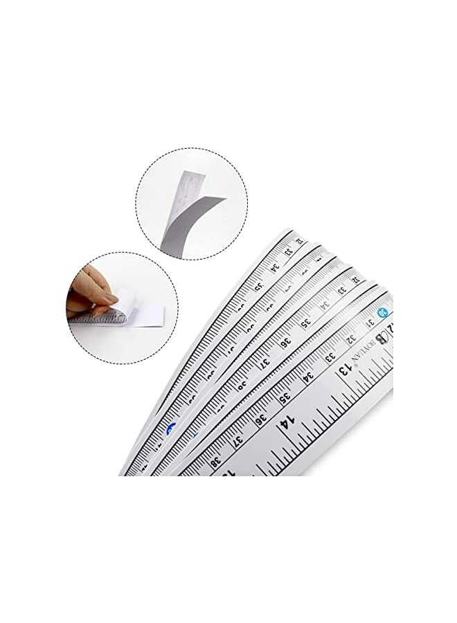 promass 8 Pcs Self-Adhesive Measuring Tape,Workbench Ruler Adhesive Backed Double Scale Stick Tape Measure Left to Right,36 Inches for Work Woodworking, Saw, Drafting Table - Image 3