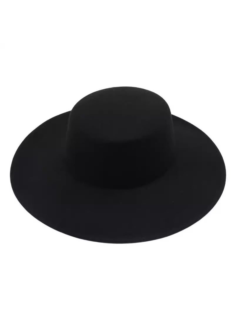 Generic - Autumn-Winter Felt Fedora Flat Cap Ladies MZ1443 khaki - Image 1