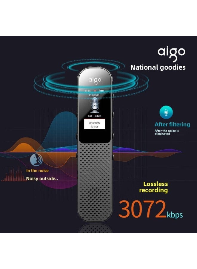 قلم تسجيل Patriot Aigo R3366 8G 16G 32G تسجيل بزر واحد للتحكم الصوتي والتعلم والتدريب المكتبي - اللون: R3366 رمادي - السعة: 64 جيجابايت بما في ذلك الضرائب - Image 3