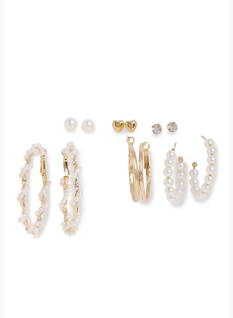 SOHI Pack of 3 Designer Hoop Earrings