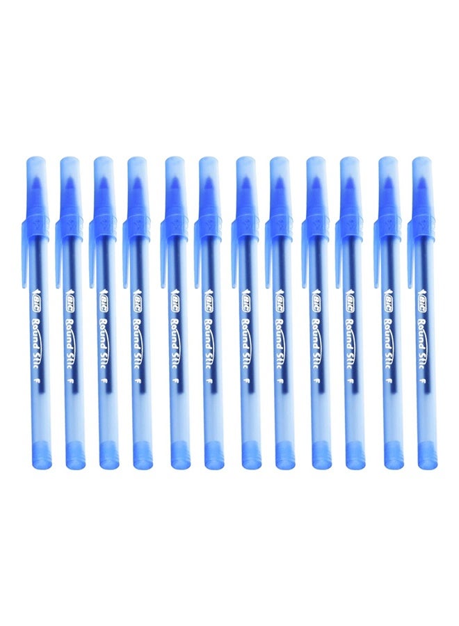 BIC Round Stic Ball Pen Blue Body, Blue Ink Ball Pencil, Pack of 10 - Image 2