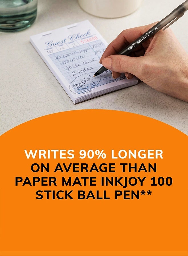 BIC Round Stic Ball Pen Blue Body, Blue Ink Ball Pencil, Pack of 10 - Image 5