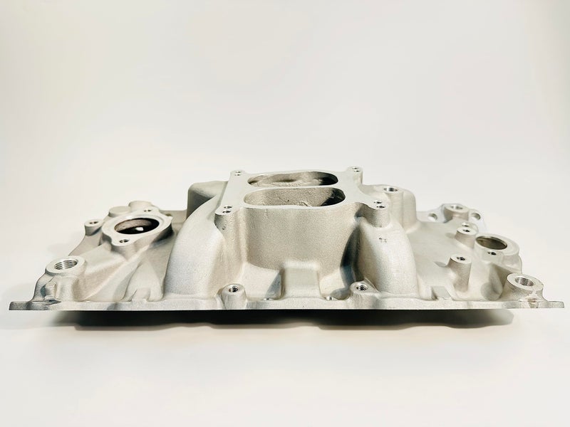 Pateyney intake manifold Dual Plane for SBC Small Block Chevy 350 400 1956-1996 (Natural) - Image 3