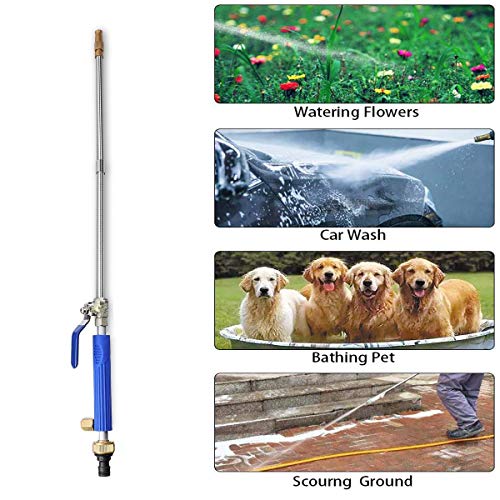 Raddile High Pressure Power Washer Wand, Watering Sprayer Cleaning Tool, Hydro Jet Water Hose Nozzle, Wand Lance for Gutter Patio Car Pet Window blue - Image 4