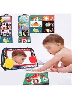 Black White Haha Glasses Training Book Foldable Toothpaste Car Hanging Baby Toys Wholesale-Color:Giraffe Ha Ha Mirror Stereo Cloth Book (3 Pages And 6 Sides)