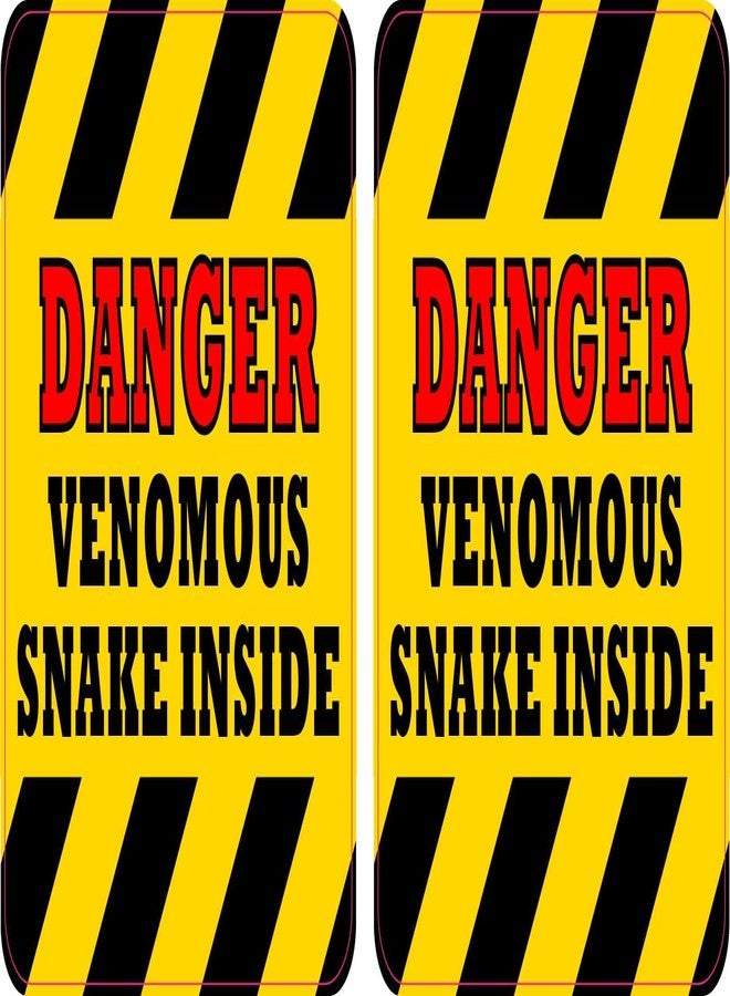 StickerTalk Danger Venomous Snake Inside Vinyl Stickers, 1 Sheet of 2 Stickers, 3 inches by 3 inches Each - Image 2