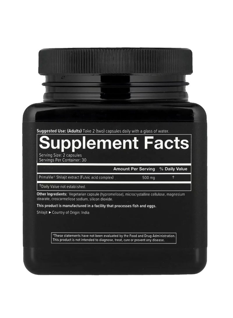 يوثيري شيلاجيت في 60 كبسولة نباتية (250 مجم لكل كبسولة) - Image 2