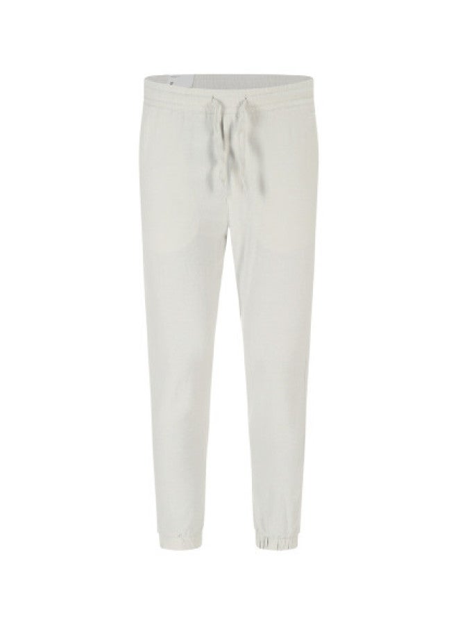 Zara men's Linen-blend Soft Comfortable Breathable Textured Versatile Casual Tapered Pants - Image 1