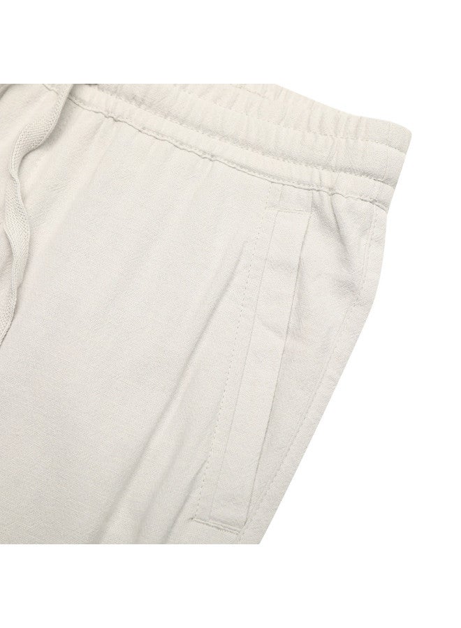 Zara men's Linen-blend Soft Comfortable Breathable Textured Versatile Casual Tapered Pants - Image 5