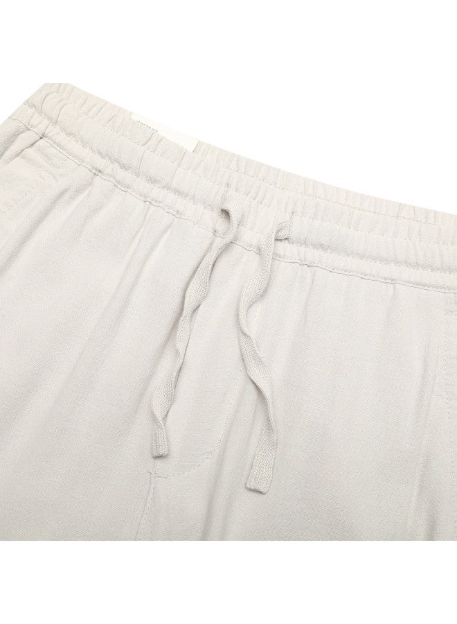 Zara men's Linen-blend Soft Comfortable Breathable Textured Versatile Casual Tapered Pants - Image 4