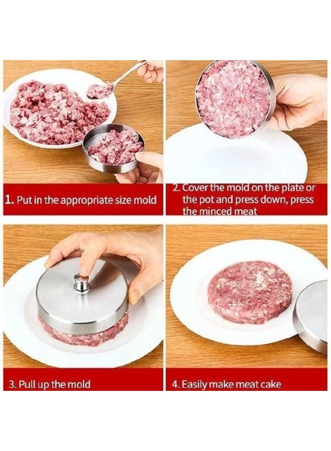 Hamburger Press Mould Stuffed Non-stick Burger Beef Meat Cooking Maker Patties 12CM - Image 4