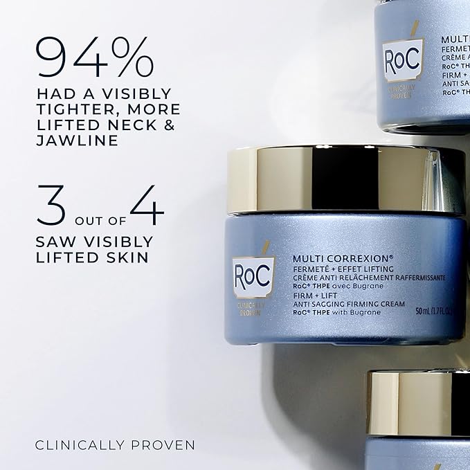 RoC كريم الوجه المضاد للتدلي من روك متعدد التصحيح مع حمض الهيالورونيك 50 مل - Image 4