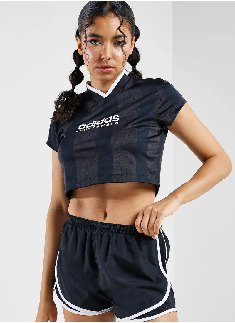 Adidas Tiro Colorblock Crop T-Shirt