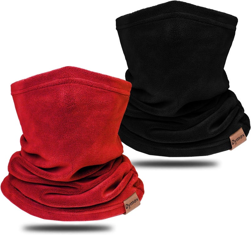 Dymex Neck Warmer Winter Neck Gaiter Face Mask Balaclavas for Women Men, Soft Fleece Face Cover Mask for Skiing Motorcycle-2 Pack - Image 1