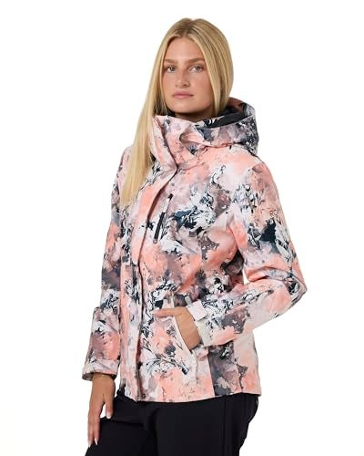 Roxy Womens Jetty Block Jacket 10K Waterproof Insulated Snow Jacket PFASFree Recycled Fabric Peach Pink Medium - Image 3