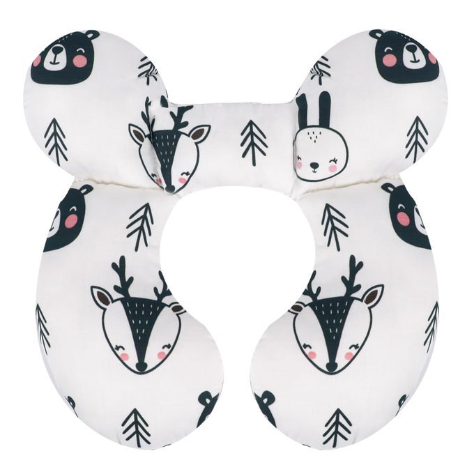 BABY TRAVEL PILLOWUPGRADED BABY NECK PILLOWS FOR CAR SEATBABY SUPPORT PILLOWINFANT NECK PILLOW FOR TODDLER HEAD AND NECKNEWBORN HEAD SUPPORT FOR CAR SEATPUSHCHAIR BLACK BEAR