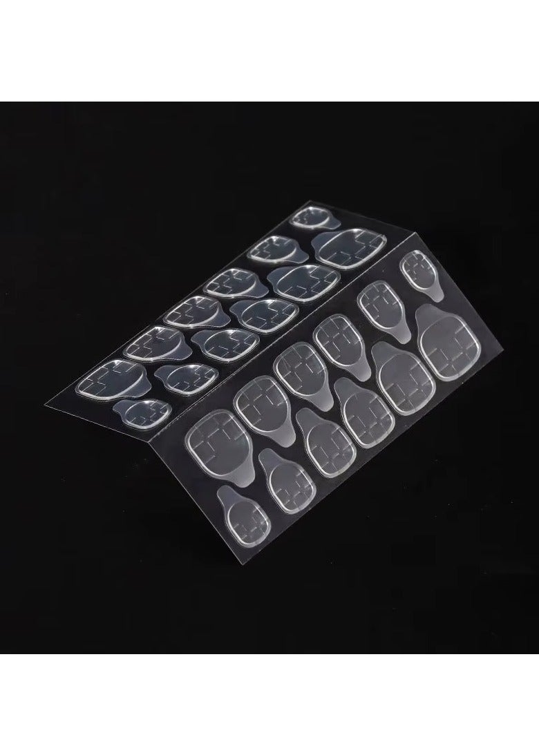 ووفيكسر 24 قطعة من أظافر صناعية بسيطة بيضاء اللون، قصيرة بلون البيج، مع مجموعة غراء جل - Image 5