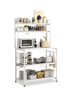 Shofenkei Coffee Corner Table,Kitchen Storage Rack with 5 Tiers,Microwave Stand with Storage Shelves,Suit for Dining Room,Kitchen,Living Room.White，80*40*160 CM  - Image 2