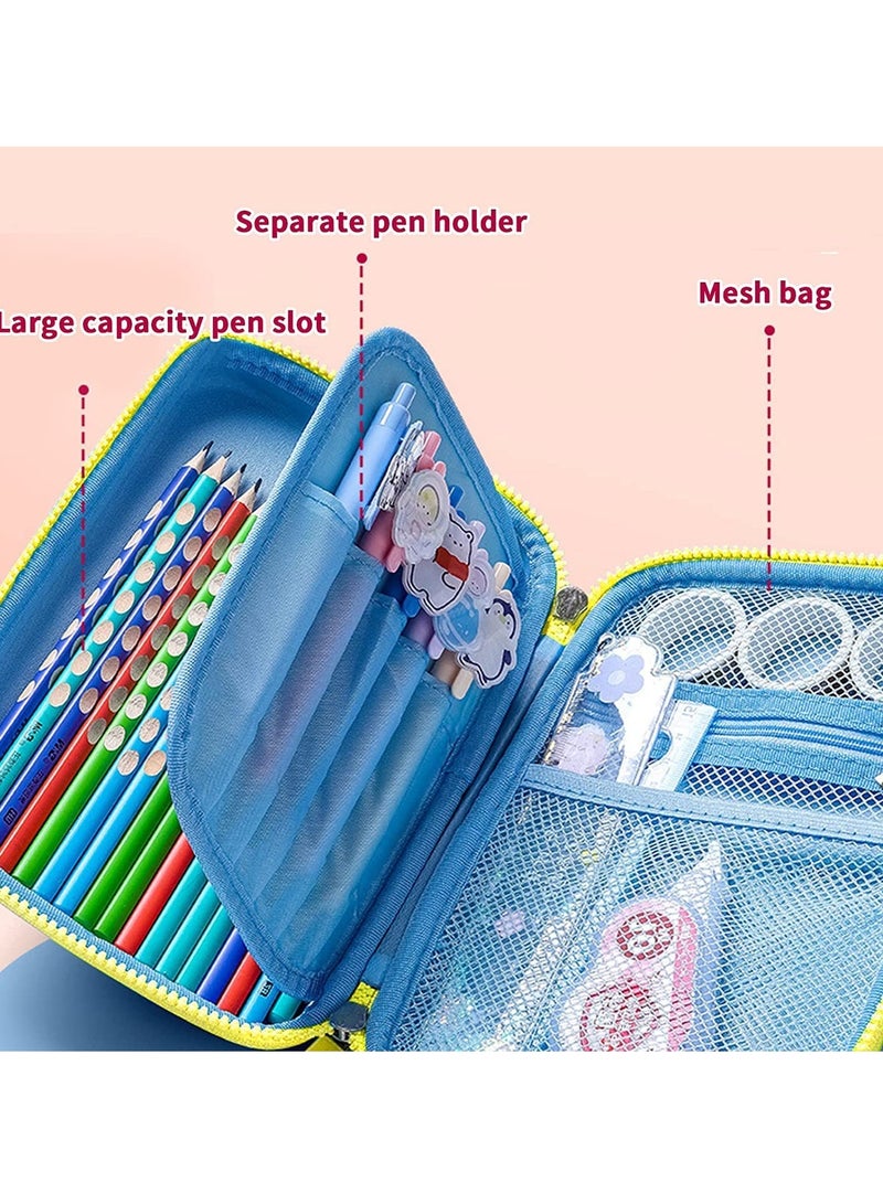 Pencil Case for Boys Girls 3D Decompression Pen Case Large Aesthetic Pencilcase with Compartments Big Capacity Pencil Pouch   Pen Bag Office Box Organizer for Secondary School - Image 3
