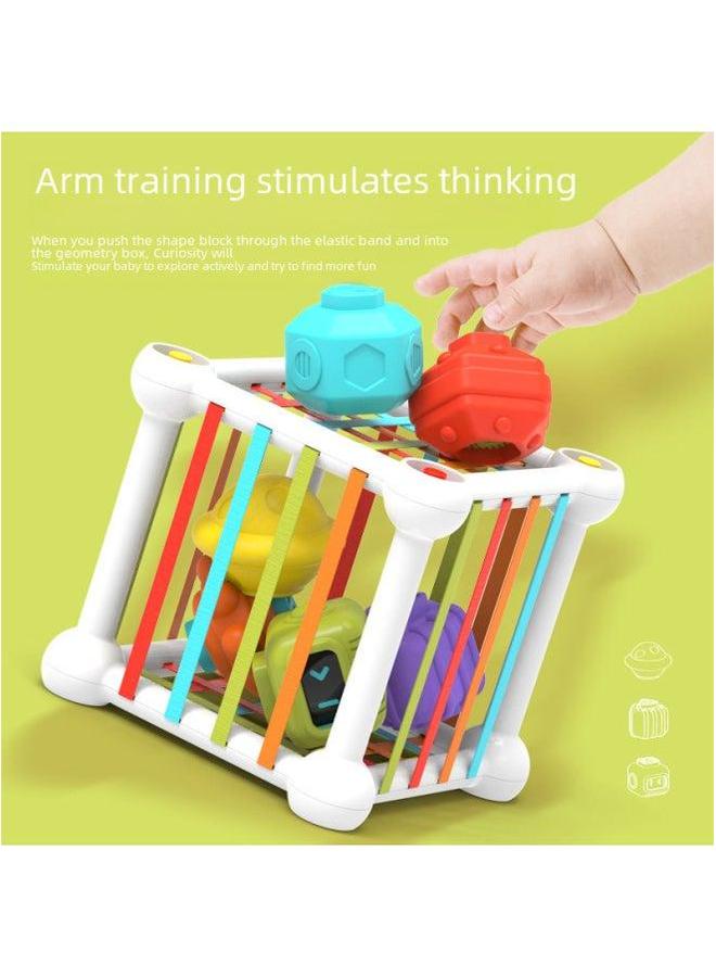 Baby Rainbow Sesele Fun Beads Stitching Stacked Music Building Blocks Children's Educational Toys Gift-Color:Upgraded Bubble Turnaround 3-piece Set (English Boxed) - Image 3