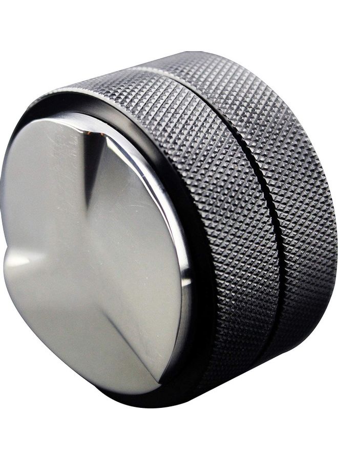 NIBEMINENT 51mm Non-slip Coffee Tamper Silver/Black - Image 1