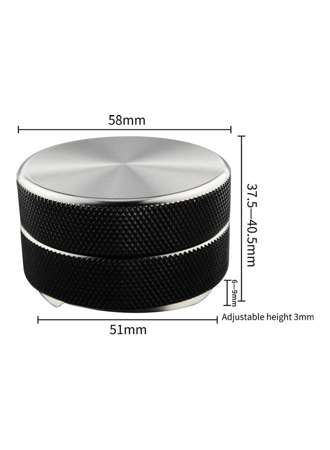 NIBEMINENT 51mm Non-slip Coffee Tamper Silver/Black - Image 4