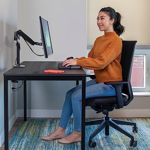 Ergotron – LX Monitor Arm, Single Monitor Desk Mount – fits Flat Curved Ultrawide Computer Monitors up to 34 Inches, 7 to 25 lbs, VESA 75x75mm or 100x100mm – Tall Pole, Matte Black - Image 3