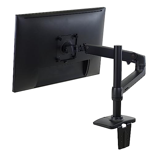 Ergotron – LX Monitor Arm, Single Monitor Desk Mount – fits Flat Curved Ultrawide Computer Monitors up to 34 Inches, 7 to 25 lbs, VESA 75x75mm or 100x100mm – Tall Pole, Matte Black - Image 2