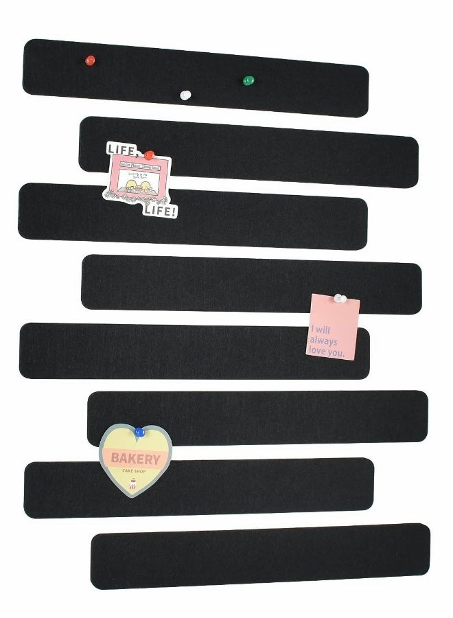 8 قطع شرائط لوح دبابيس شعري أسود مع 35 دبابيس دفع - Image 1