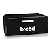 E-far Vintage Bread Box for Kitchen Countertop,  Black Metal Bread Storage Container Retro Bread Bin for - Image 2