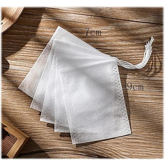 Silk Route 200Pcs Disposable NonWoven Tea Bag Filter Seasoning Drawstring Sealed - Image 4