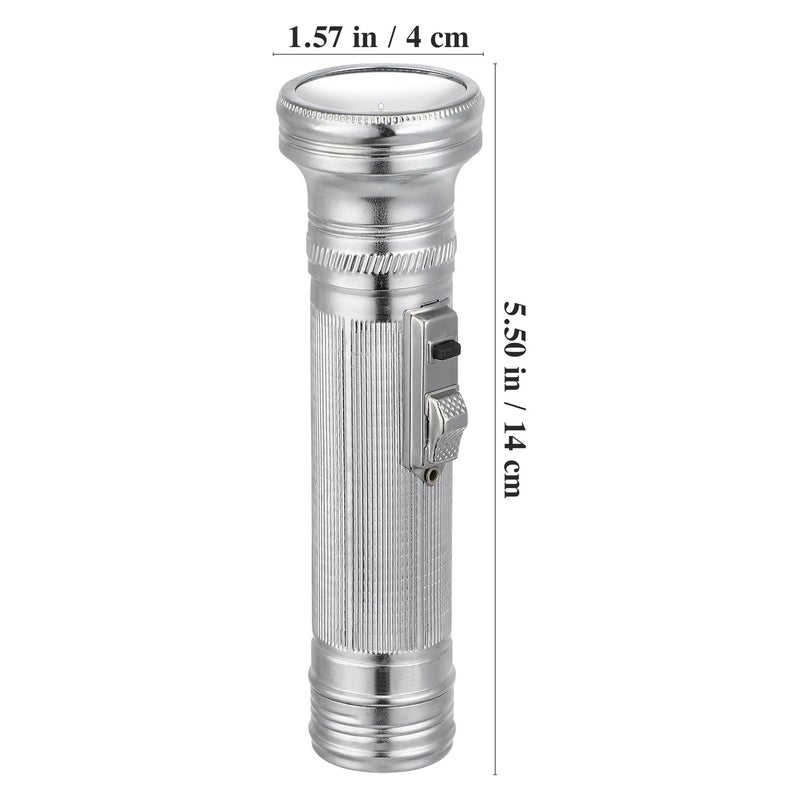 Vintage Metal Flashlight Portable Handheld Torch For Outdoor Camping Classic Retro 1980s Style - Image 3