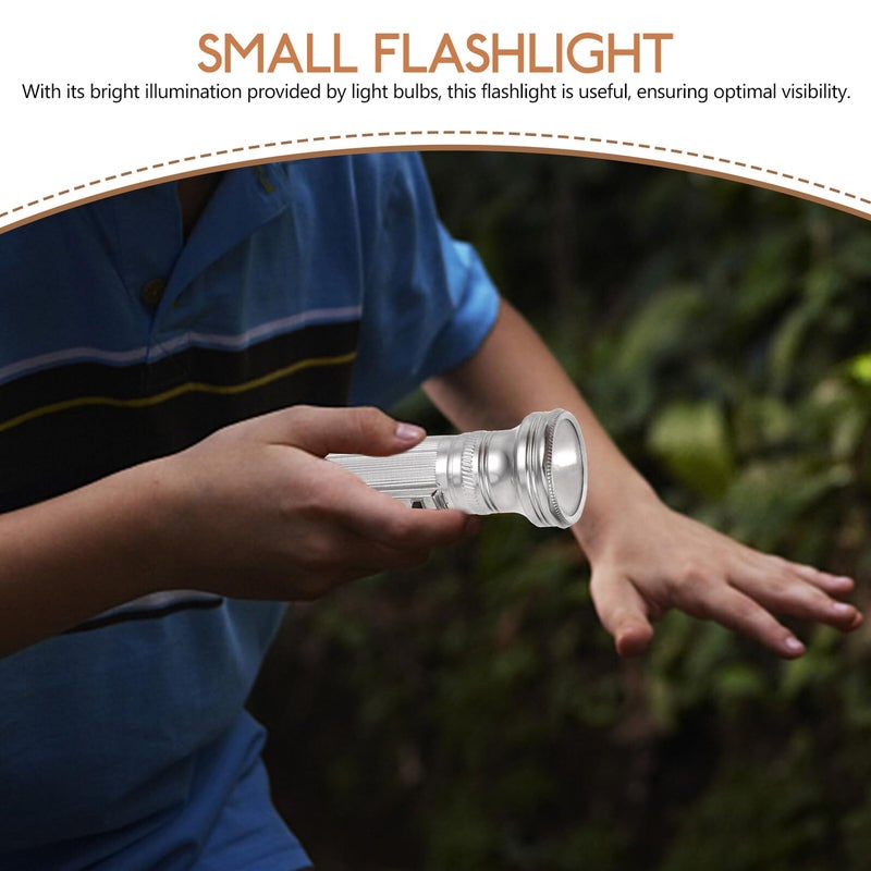 Vintage Metal Flashlight Portable Handheld Torch For Outdoor Camping Classic Retro 1980s Style - Image 4