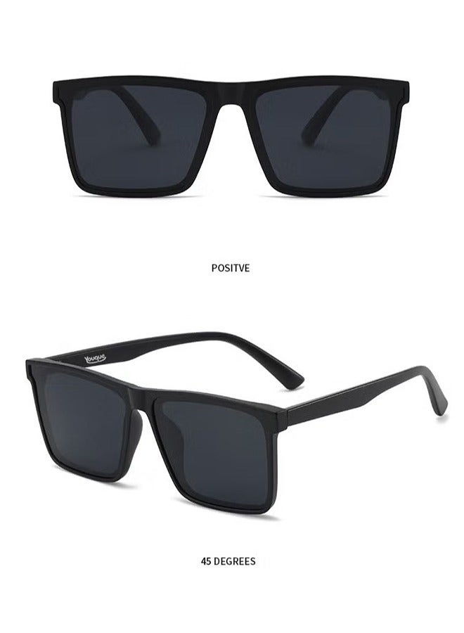 TR90 Polarized sunglasses HD Polarized Lens 100% UV400 Protection Stylish Design for Men/Women Black - Image 4