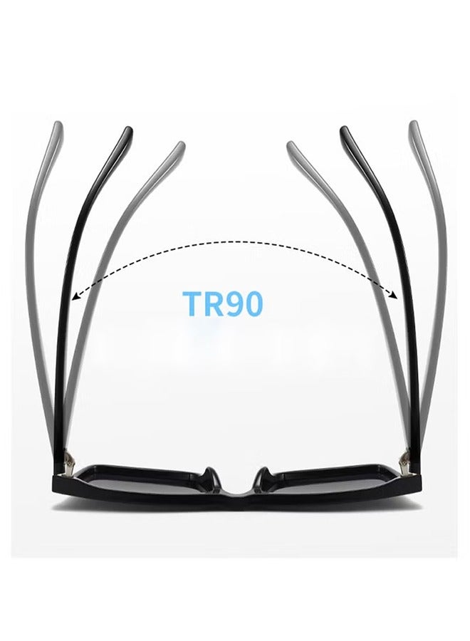 TR90 Polarized sunglasses HD Polarized Lens 100% UV400 Protection Stylish Design for Men/Women Black - Image 3