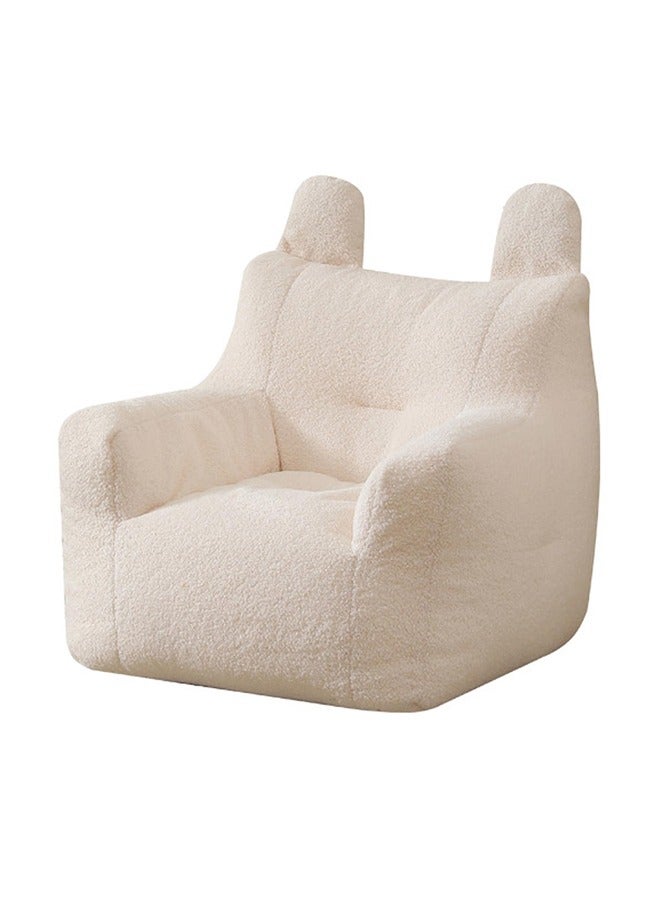 Bean Bag Chair Cover(No Filler), Premium Soft Teddy Fleece Fabric Lazy Sofa Bean Bag Cover for Kids Adults, Washable,Light Brown,90x50x70cm - Image 1
