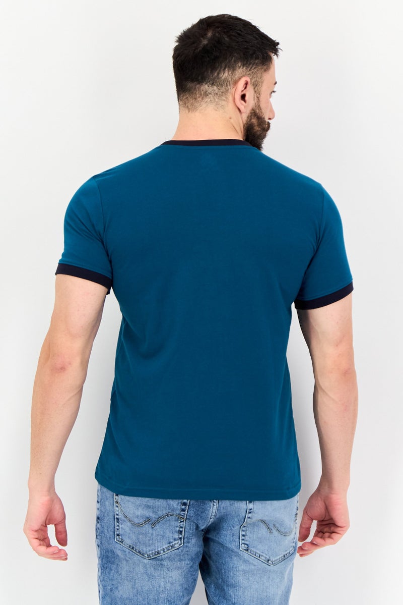 English Laundry Men Crew Neck Short Sleeve Vintage Logo T-Shirt, Teal Green - Image 3