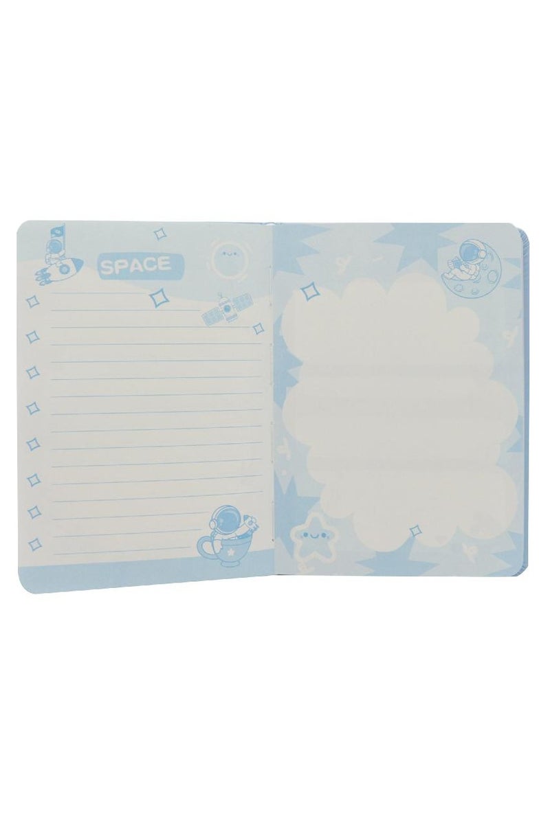 ROCO Notebook Flamingo 13 X 18.5 cm 96 Sheets Single Ruled (Colored Pages) Blue - Image 2