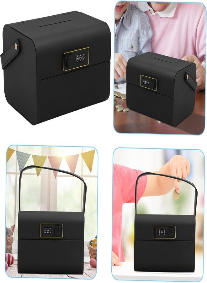 Crobat صندوق نقود صغير من كروبات مزود بقفل برقم سري، صندوق نقود معدني آمن للتخزين، صندوق نقود معدني لتوفير المال للأطفال من الجنسين - Image 3