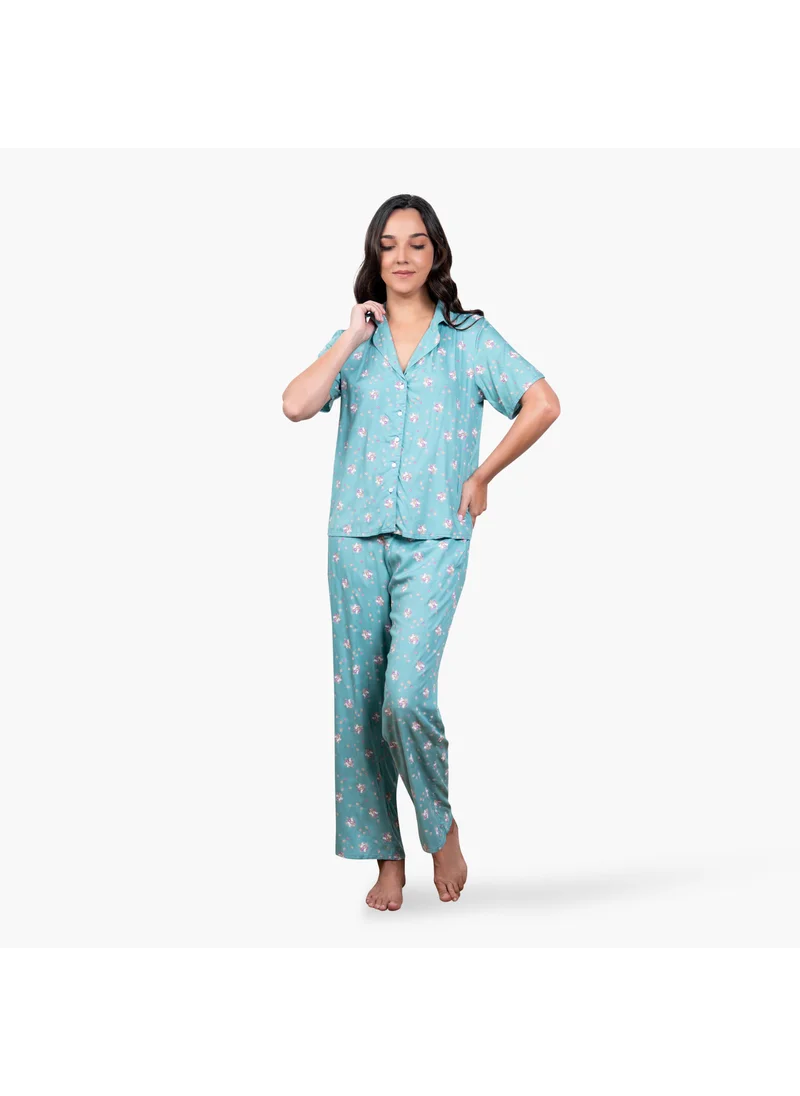 Aadaraya Floral Print Pyjama Set